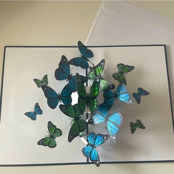 3D Pop Up Butterfly Stationary Card - Picture 2 of 4